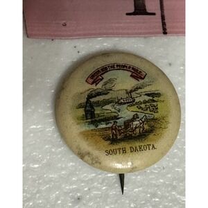 South Dakota State Seal‎ Sweet Caporal Cigarettes Whitehead & Hoag Pinback